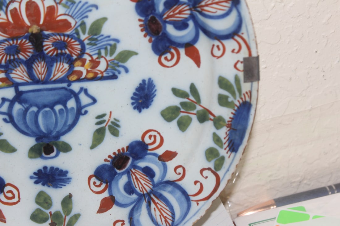 Antique Polychrome Delft Plate - 4