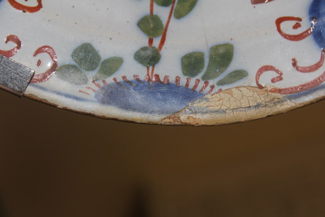 Antique Polychrome Delft Plate - 8