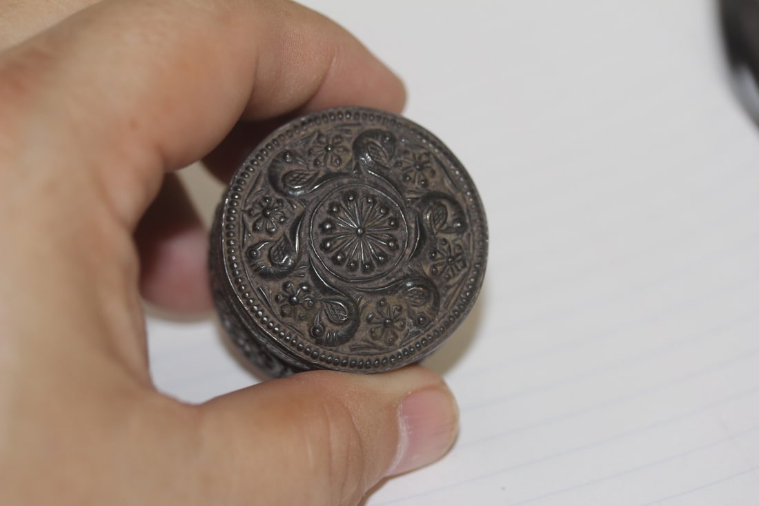 Oriental Silver Pill Box - 2
