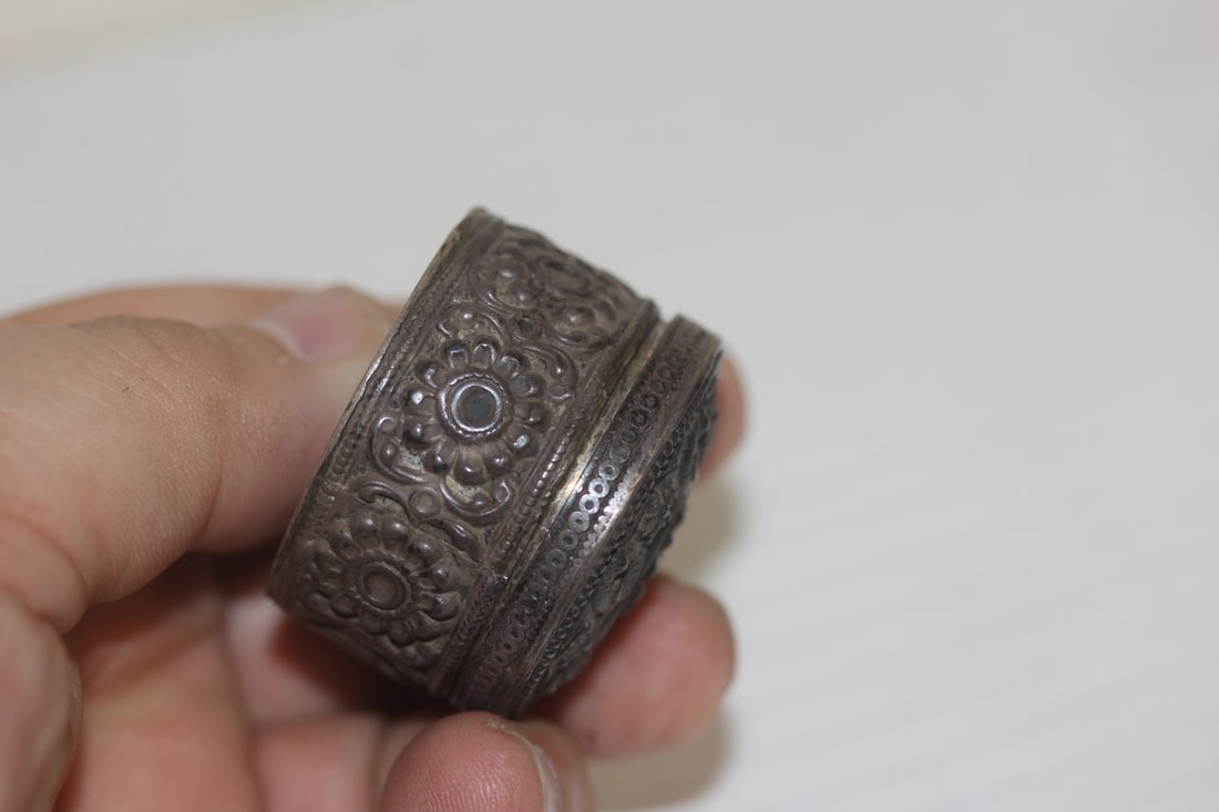 Oriental Silver Pill Box - 5