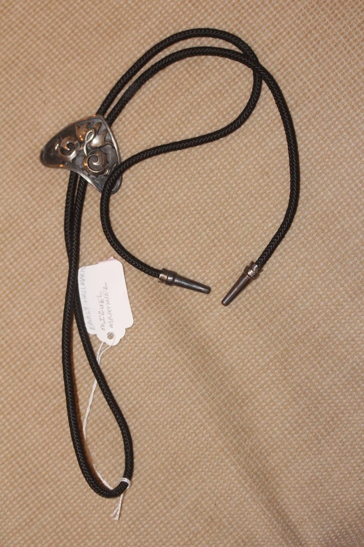 Signed Miguel Martinez Sterling Bolo Tie (1 of 6)