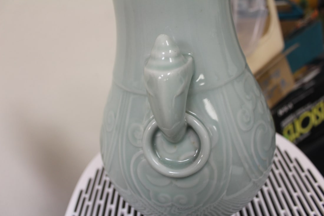 Chinese Celadon Elephant Vase - 2