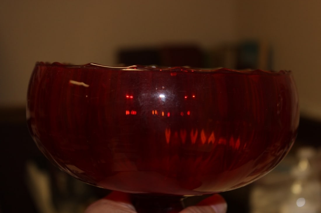 A Red Compote Glass - 2
