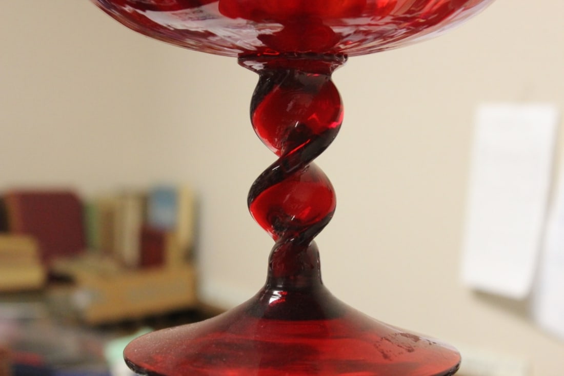 A Red Compote Glass - 5