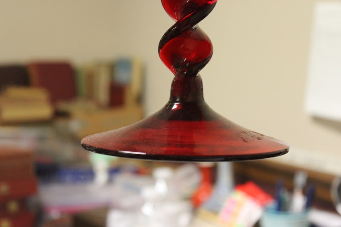 A Red Compote Glass - 6