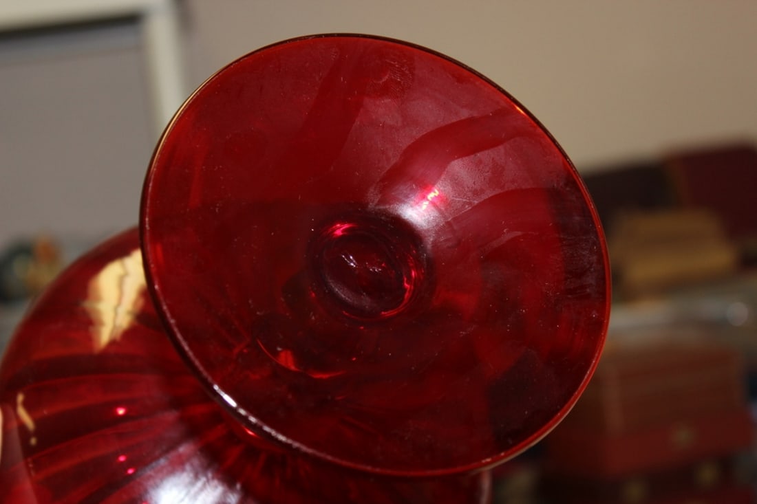 A Red Compote Glass - 7