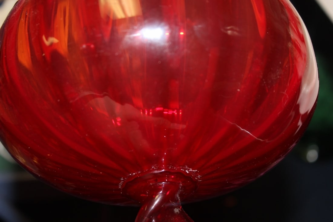 A Red Compote Glass - 8
