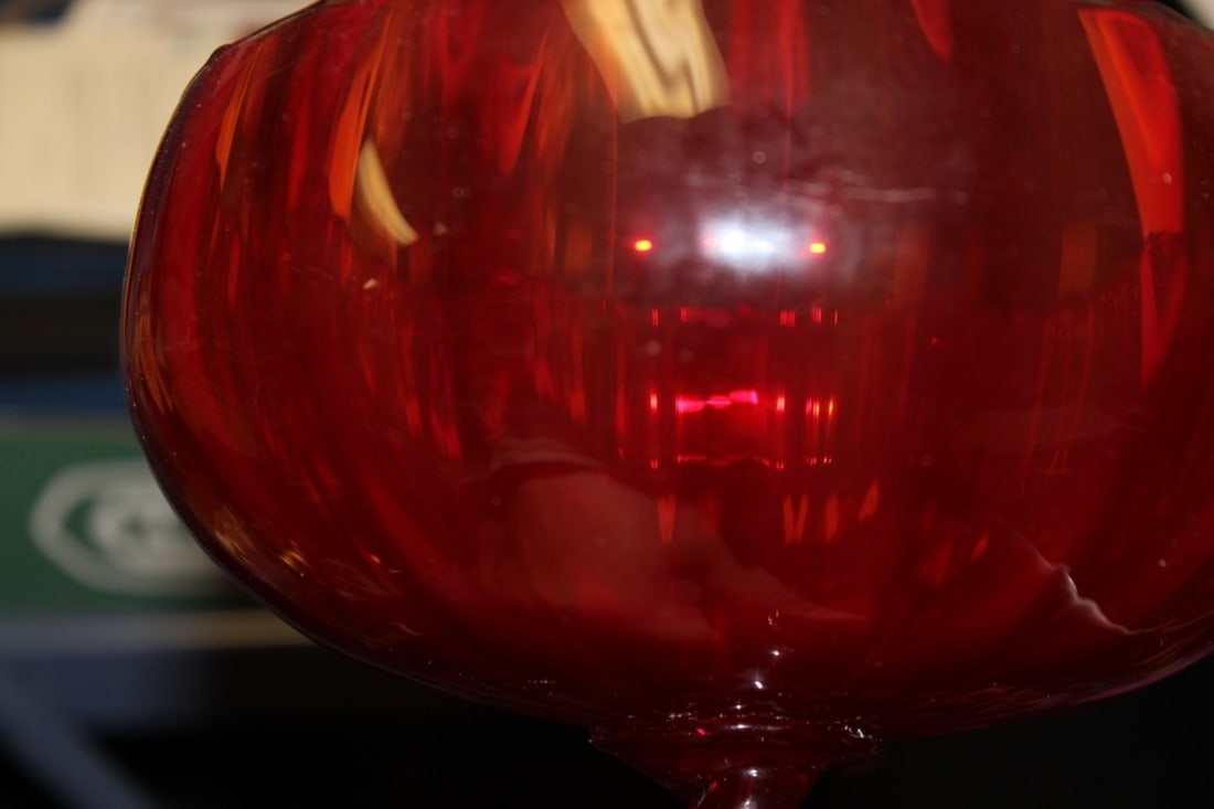 A Red Compote Glass - 9