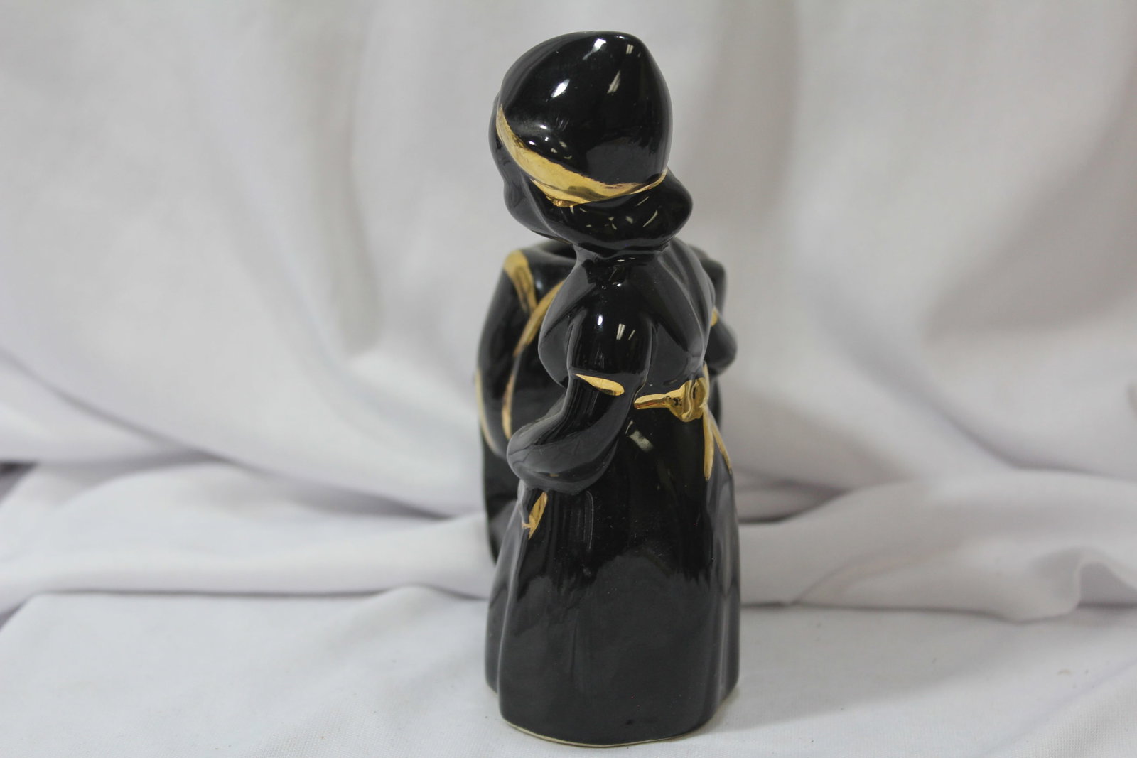 A Black Ceramic Planter - 2