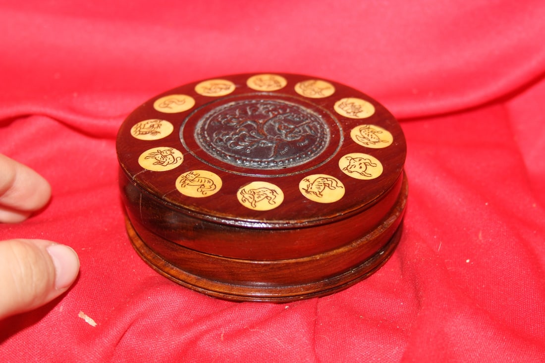 A Chinese Compass: 3 3/4" in diameter - possibly old - nicely carved