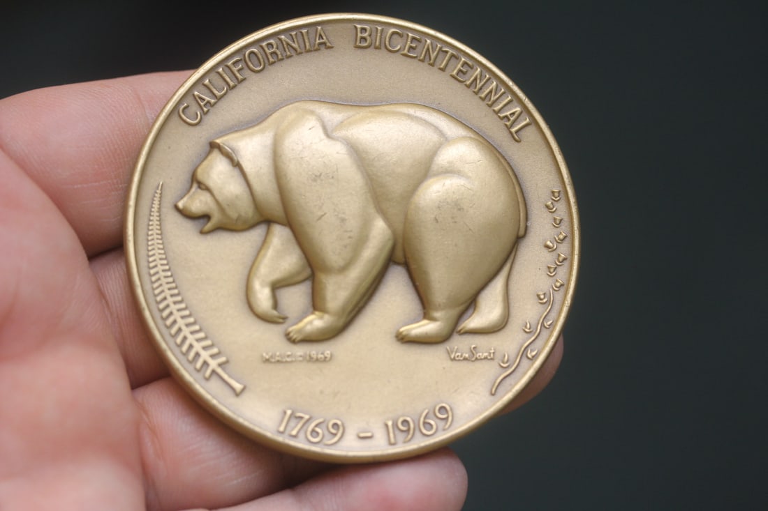 California Bicentennial Bronze Medal: 2 1/2" in diameter