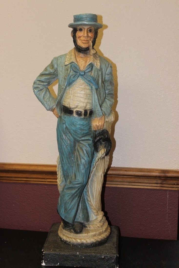 A Signed? Chalk Statue: 25" tall