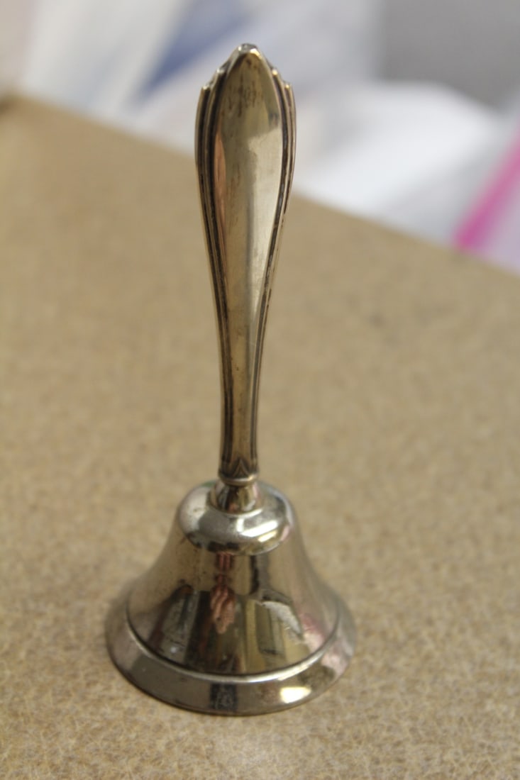 Sterling Handle Bell: 4 1/2" tall