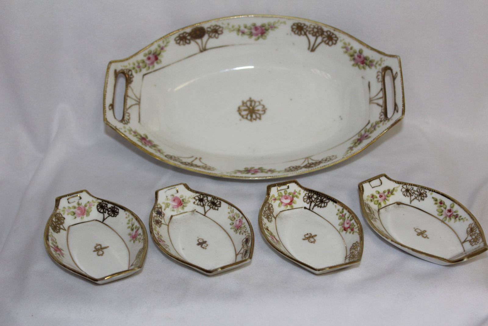 Nippon Dishes and a Bowl: longest= 8 1/8" wide