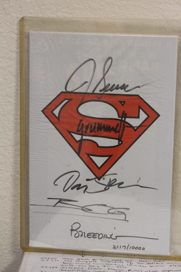 Lot of 5 Signed Superman Comic: signatured, unopened - limited edition and numbered with COA