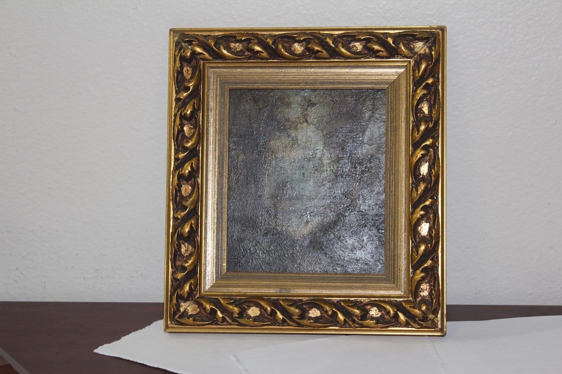An Oil on Board Painting by James Crawford Thor: Listed Artist - overall= 8 1/8" x 7 3/8"