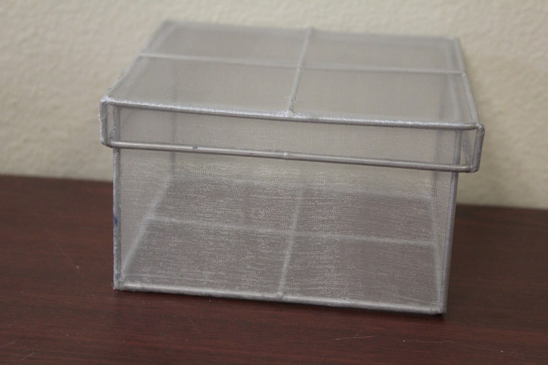 A Silk Box: 5 1/2" square