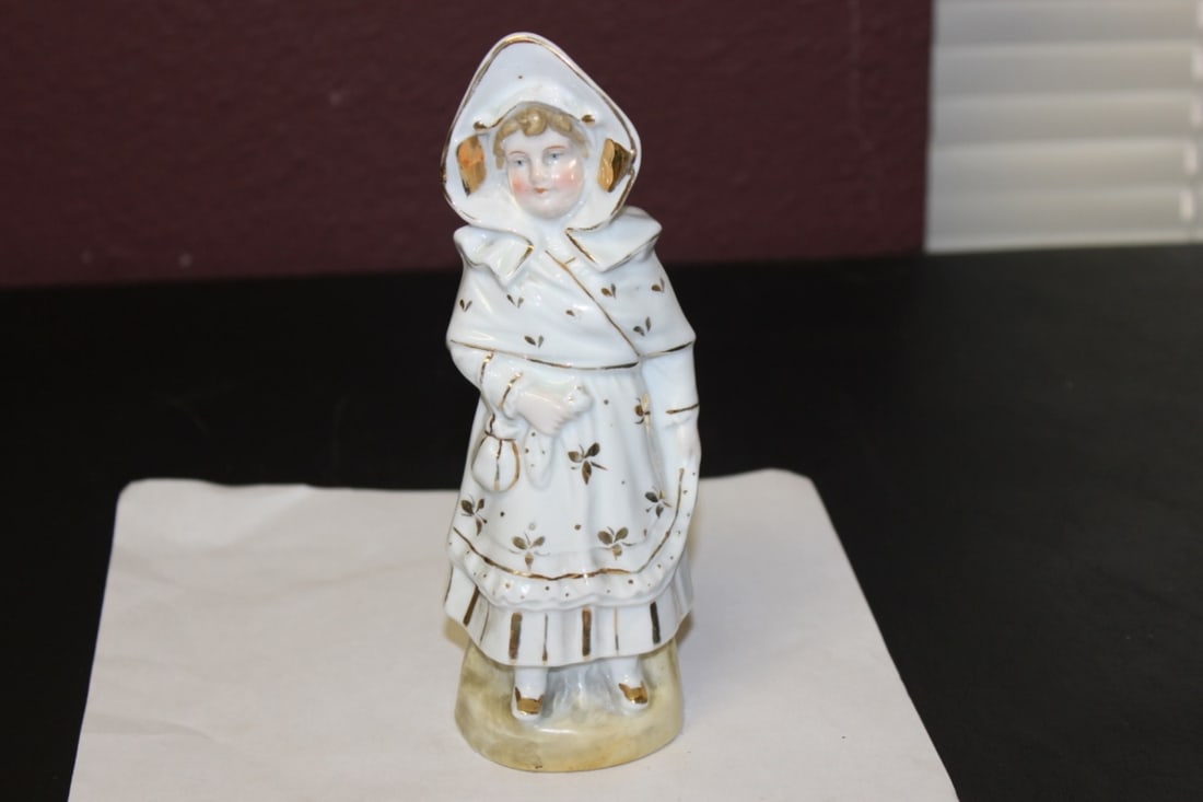 A Vintage/Antique German Ceramic Figure: 7 1/2 inches tall