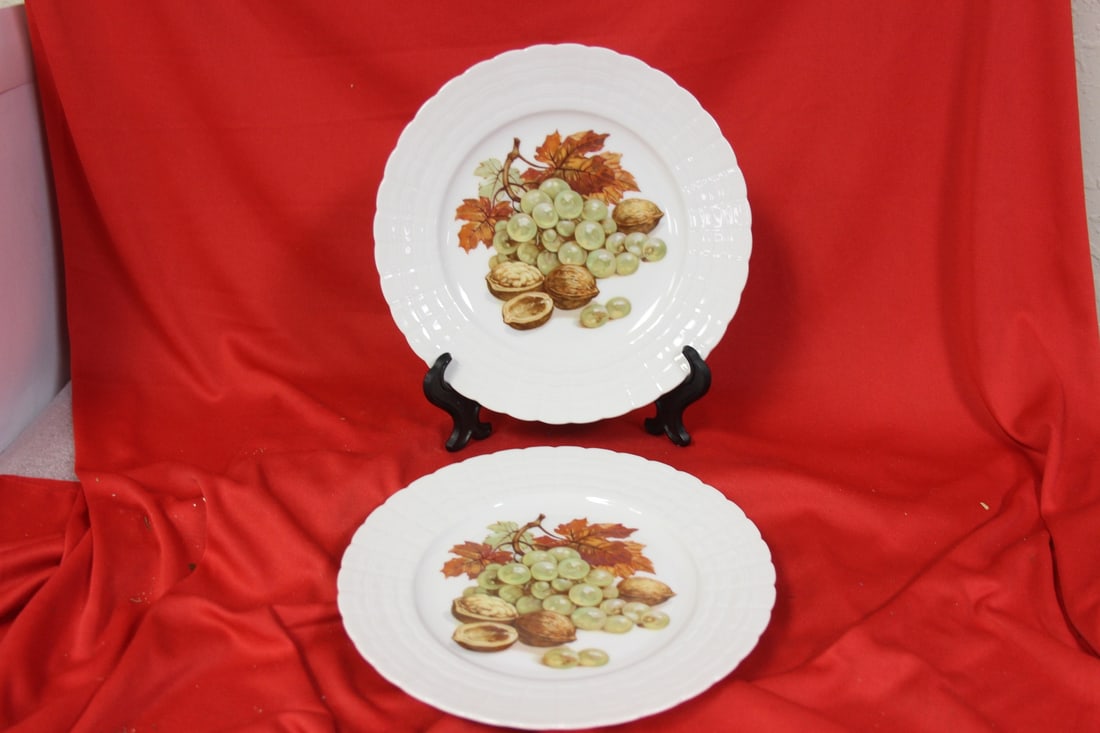 Pair of Hutschenreuther Plates: 8" in diameter