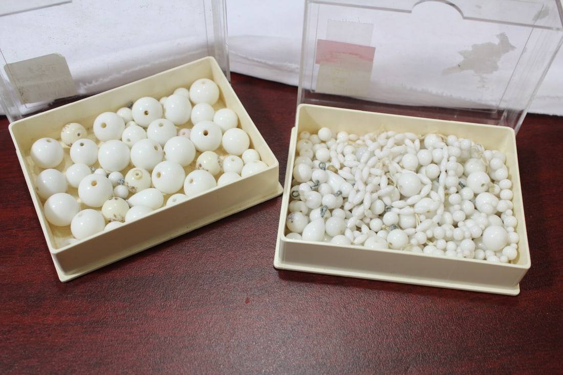 Two Small Boxes of Beads: As shown on photos