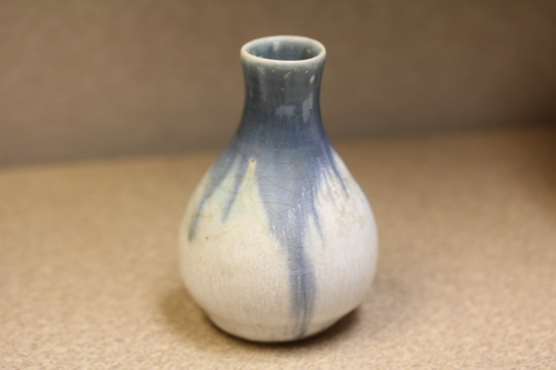 Vintage Japanese Studio Porcelain Small Vase: 3 1/2" tall