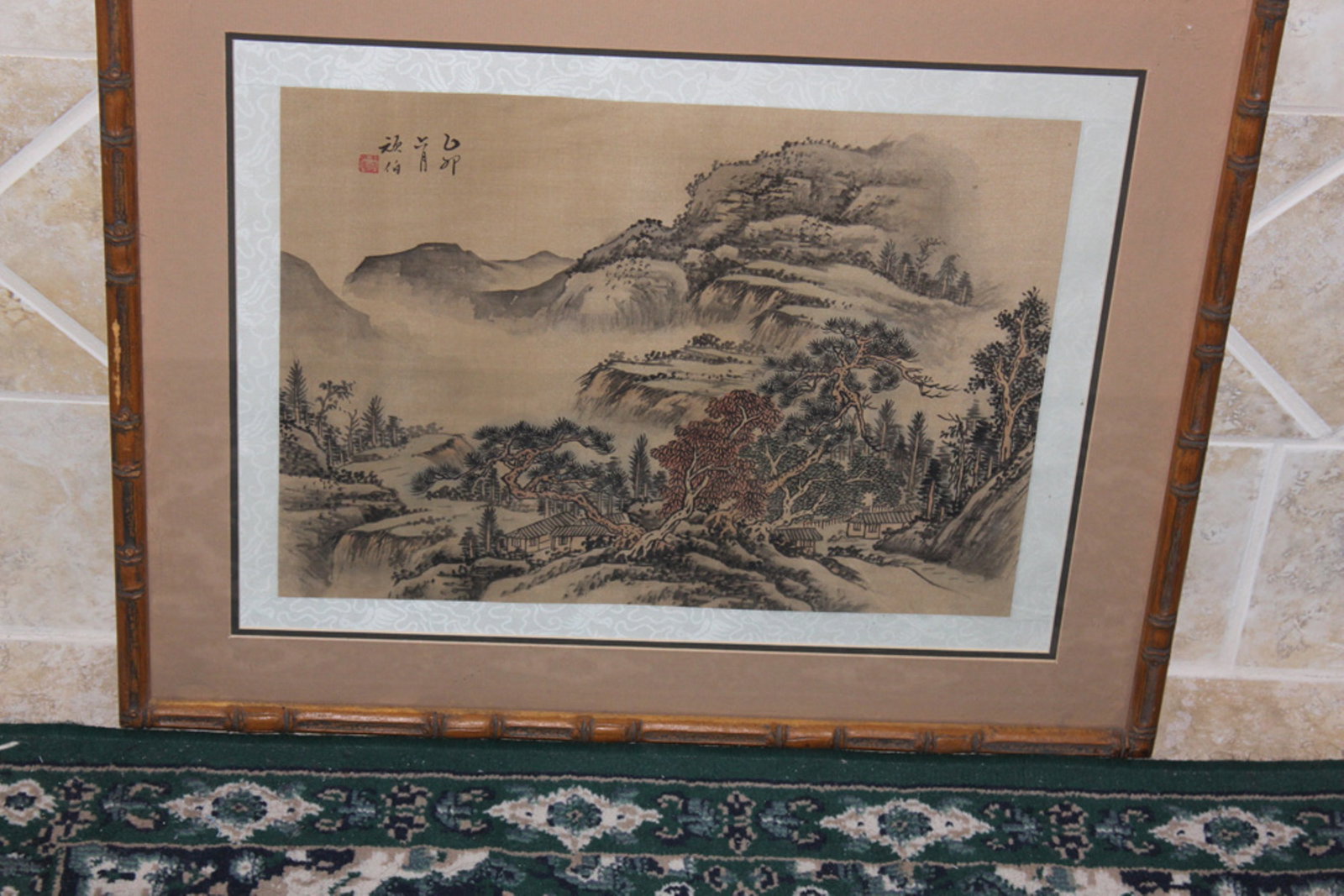 Antique / Vintage Chinese Watercolor: Probably circa early to mid 20th century. Overall size 24 1/2" x 20".