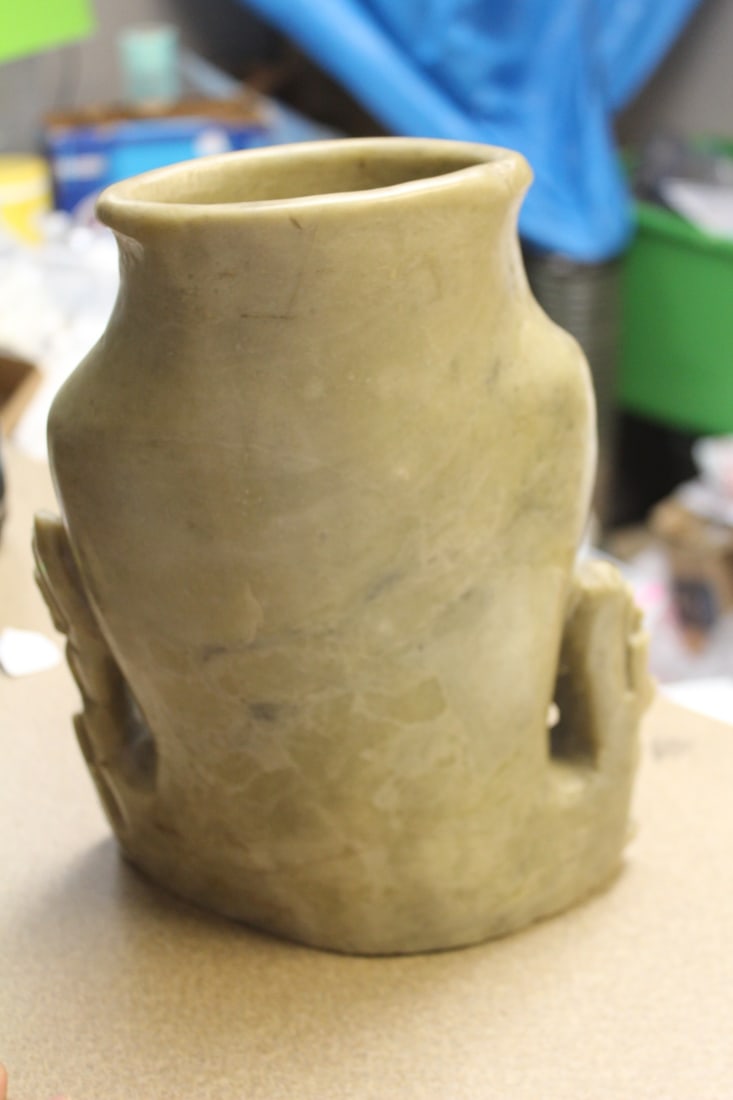 Large Chinese Soapstone Vase - 2