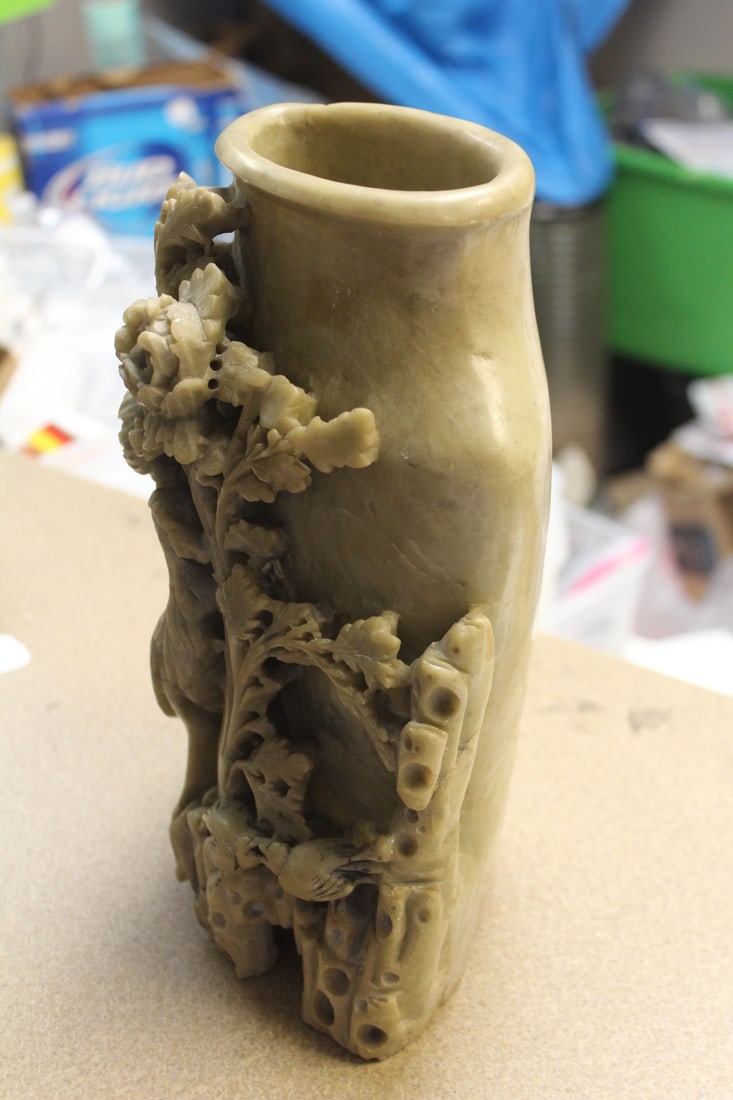 Large Chinese Soapstone Vase - 3
