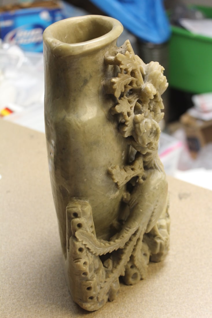 Large Chinese Soapstone Vase - 4