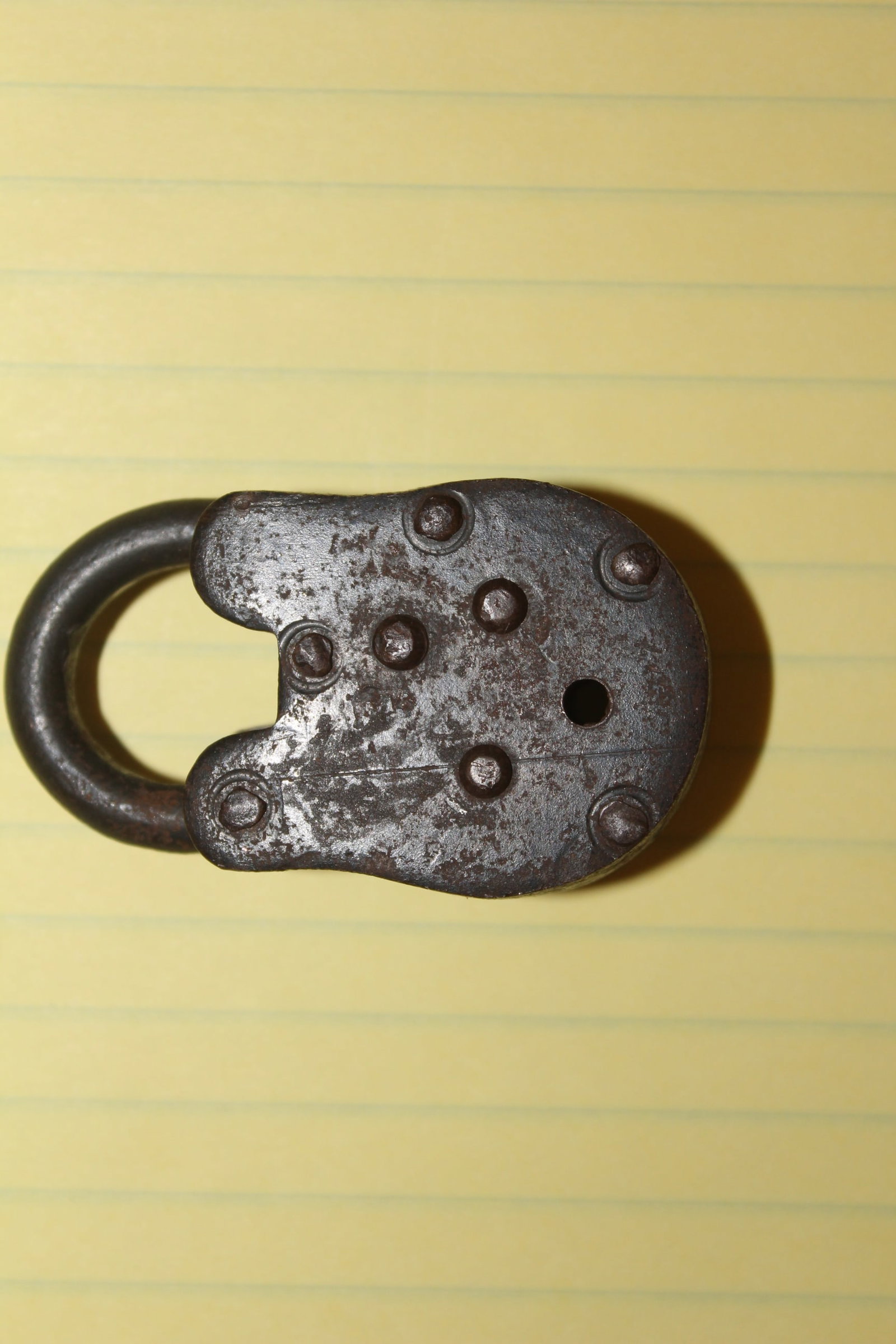 A Small Padlock: no key - 2 1/2" across