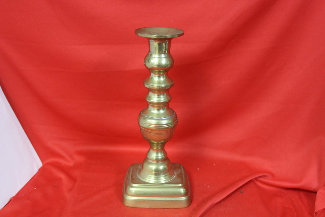A Brass Candle Stick: 9 1/4" tall