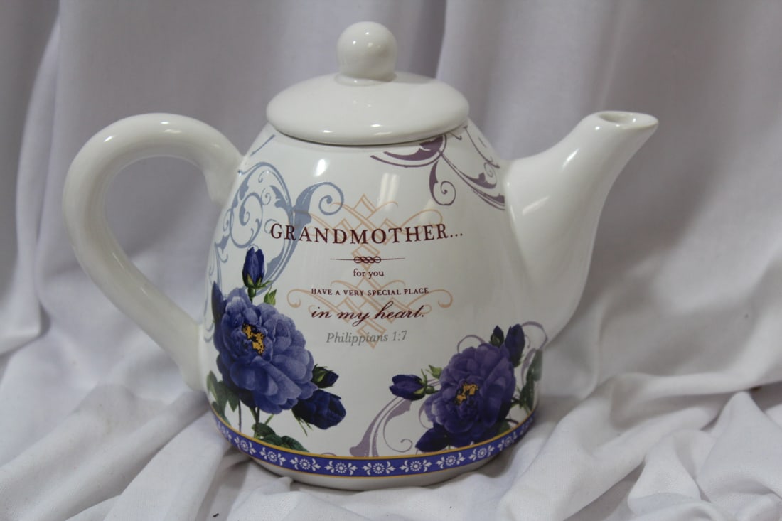 A Decorative Teapot: 6 1/2" across
