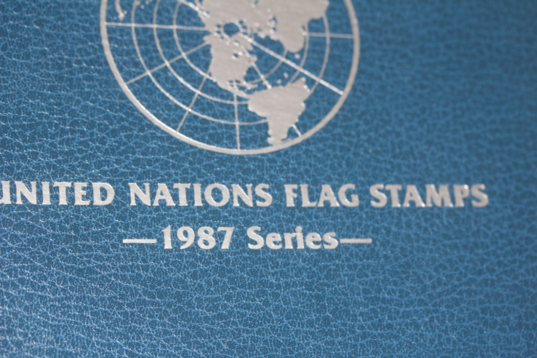 United Nations Flags Stamps: with binder