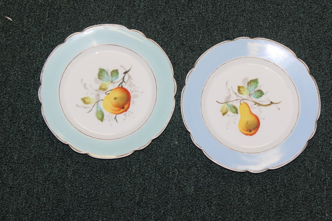 Lot of Two Fruit Plates: Each measures: 8 1/4" in diameter