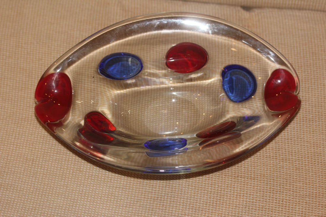 Murano or Murano Style Art Glass Bowl: 10 3/8" long