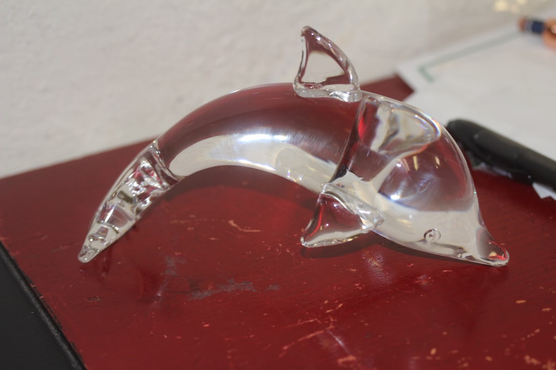 Signed Steuben Dolphin (1 of 5)