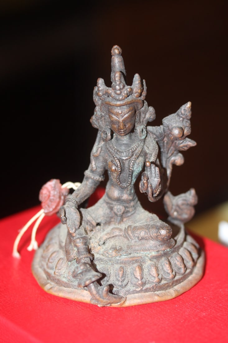 Sino Tibetan Bronze God: 3 3/4" tall