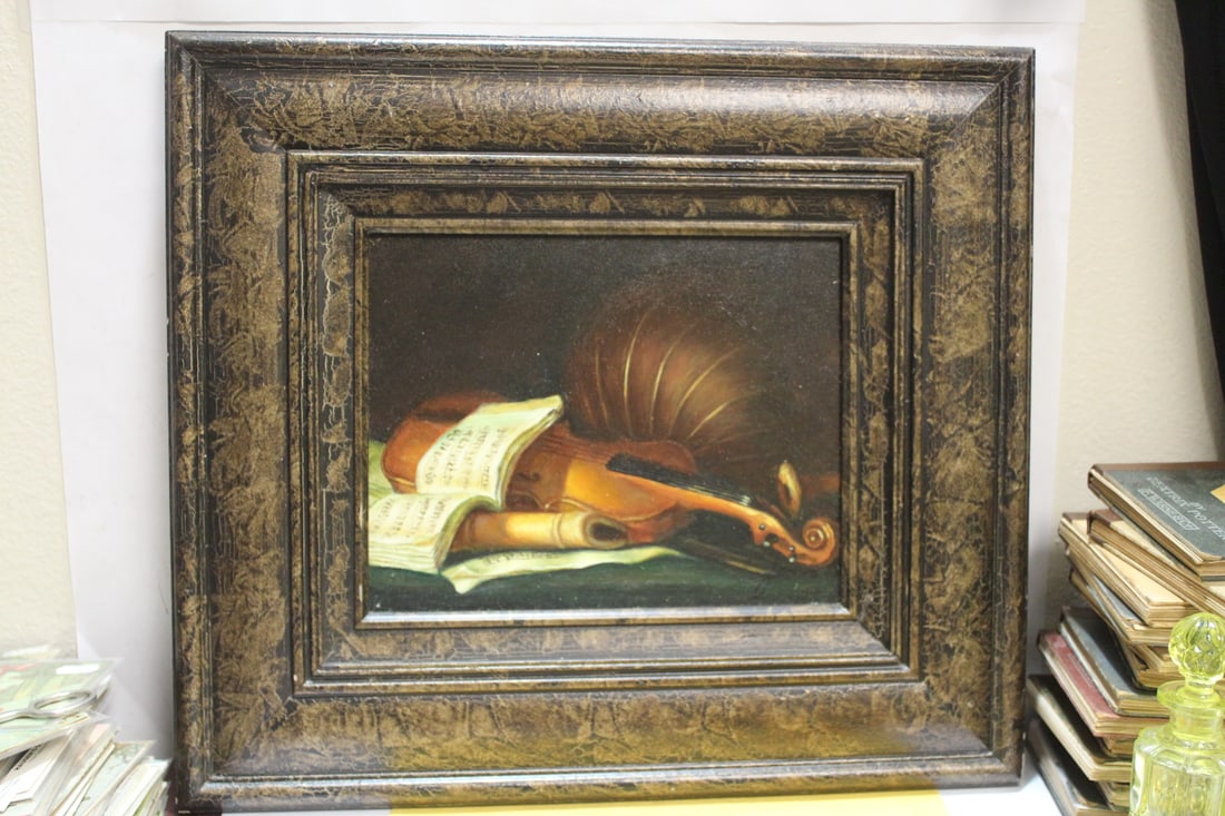 A Contemporary Oil on Canvas Painting: overall= 17" x 15"