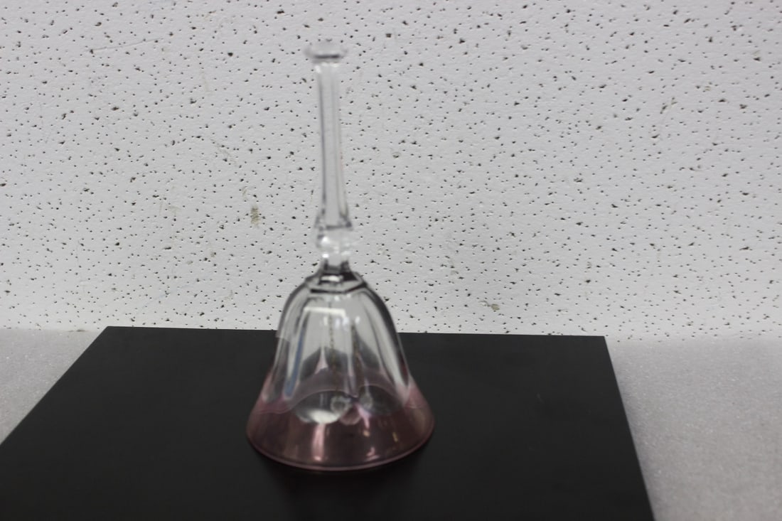 A Facet Cut Glass Bell: 6 1/2" tall
