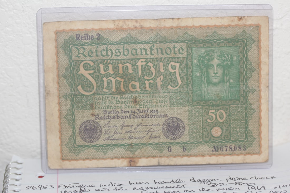 1919 German 50 Mark Note (1 of 2)