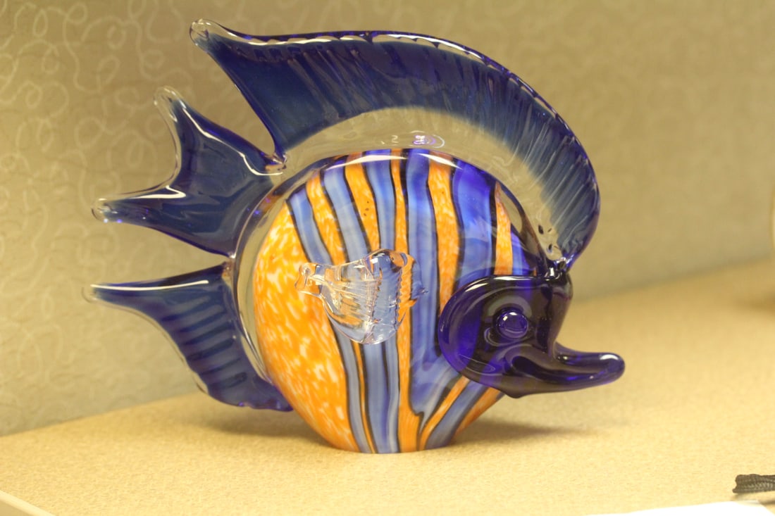Art Glass Fish: 7 5/8" wide