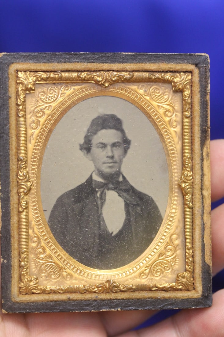 Tin Type of a Man: 3" x 2 1/2"