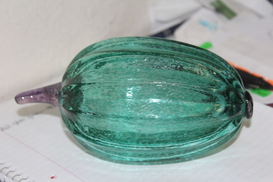 Signed Kosta Boda Art Glass Fruit (1 of 5)