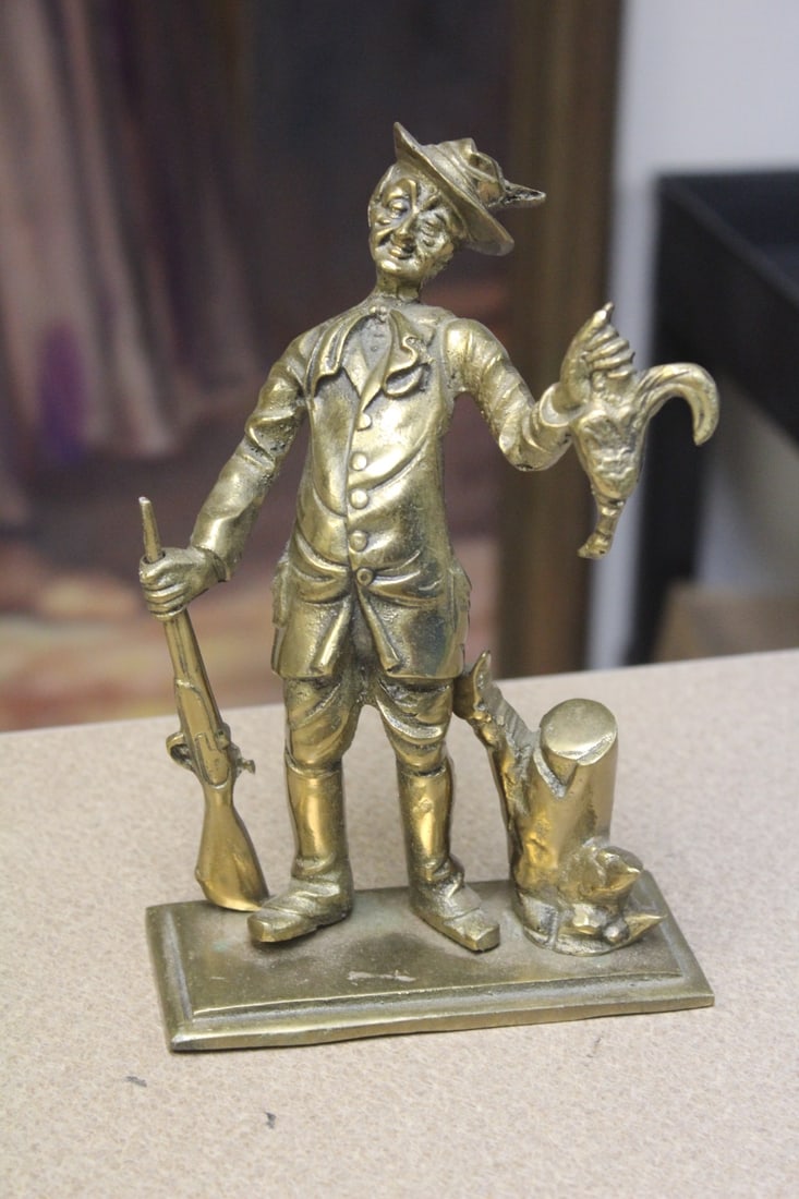 Bronze or Brass Figurine: 8 1/2" tall