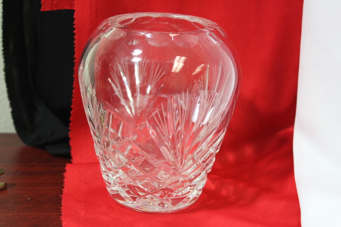 A Waterford Style Vase: 5 1/4" tall