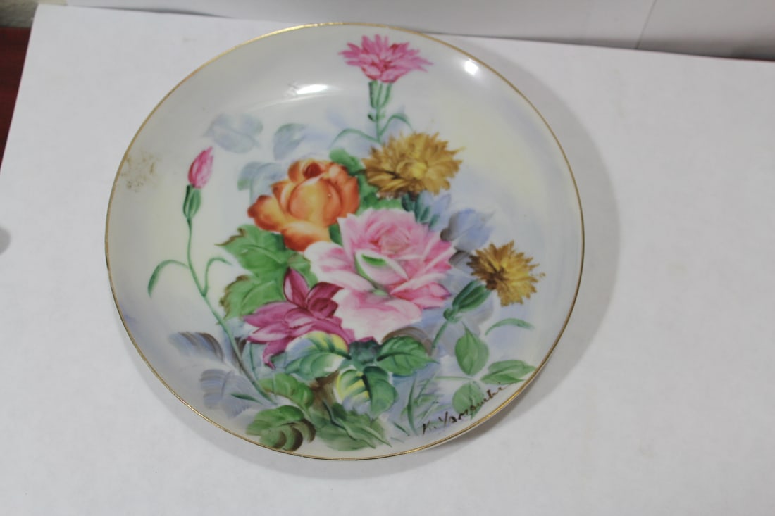 A Vintage Artist Signed Handpainted Plate (1 of 6)