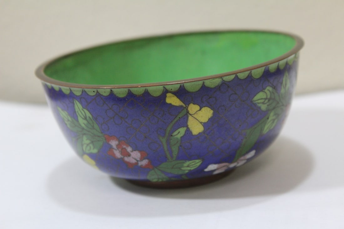 A Cloisonne Bowl: marked China - 4 1/2" in diameter - 19th century