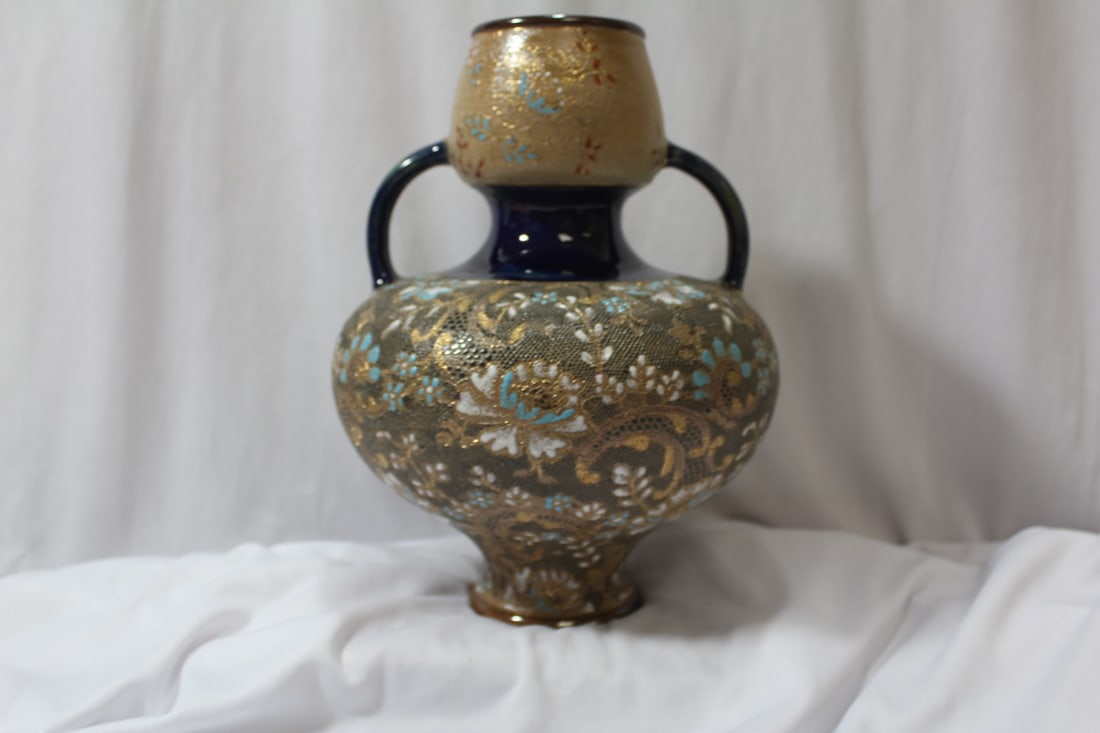 A Royal Doulton Vase: Probably slates patent - 11" tall