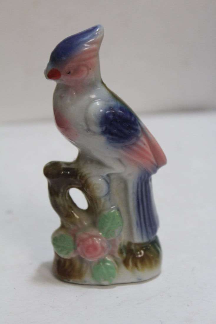 A Japanese Ceramic Bird Figurine: 4" tall