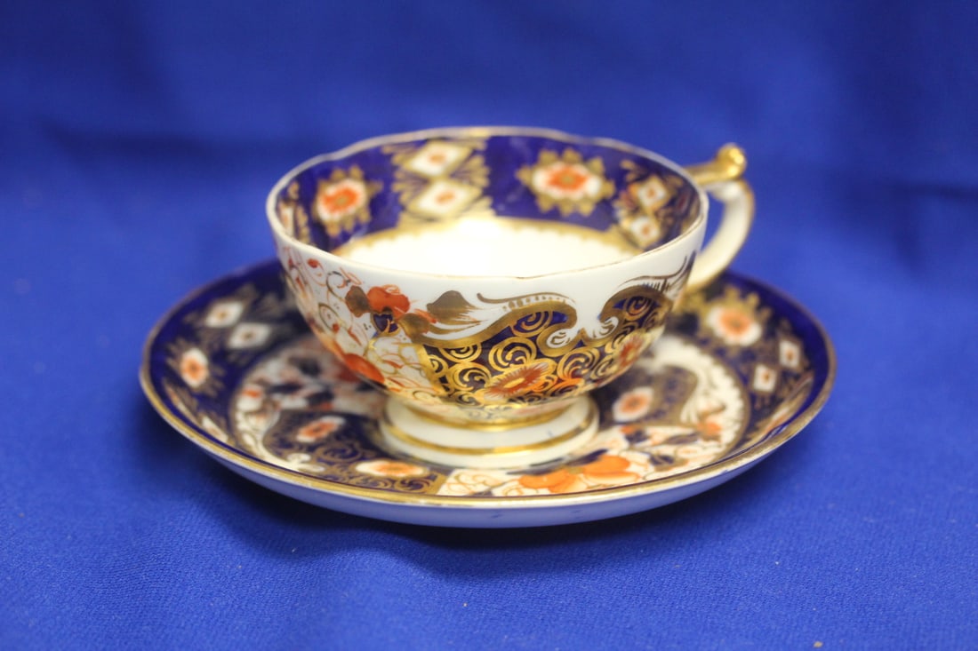 A Rare Davenport Cup and Saucer: cup= 3 1/2" in diameter, not counting the handle